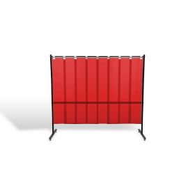 Parawan spawalniczy SOLID MAX 2100mm z lamelami kol. czerwony 1900x2100 mm