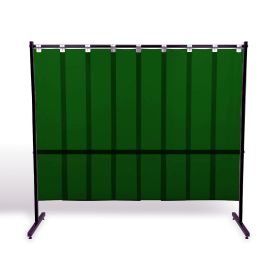 Parawan spawalniczy SOLID MAX 2100mm z lamelami kol. zielony matowy 1900x2100 mm