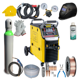 ZESTAW SPAWARKA INWERTEROWA MIG/MAG 285 DUAL PULS SYNERGIA LCD MAGNUM
