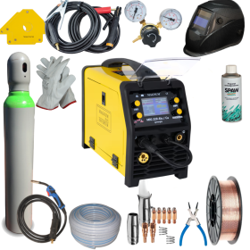 PÓŁAUTOMAT SPAWALNICZY MAGNUM MIG/MAG 220 ALU/CU SYNERGIA LCD + ZESTAW